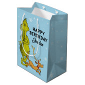Sac Cadeau Moyen Dr Seuss | Grinch Winter Birday (Dos Angle)