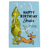 Sac Cadeau Moyen Dr Seuss | Grinch Winter Birthday Favoriser (Devant)