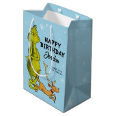 Sac Cadeau Moyen Dr Seuss | Grinch Winter Birthday Favoriser (Dos Angle)