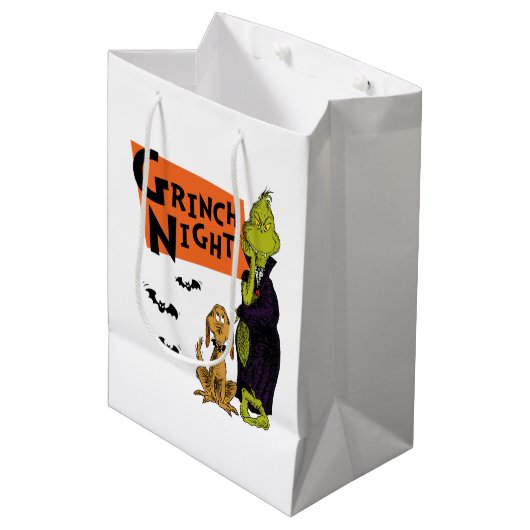 Sac Cadeau Moyen Dr Seuss | Hallowen Grinch Night Graphic (Devant Angle)