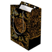 Sac Cadeau Moyen Dragon d'or (Dos Angle)
