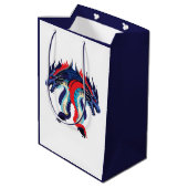 Sac Cadeau Moyen Dragon Imaginaire Art Dragon (Dos Angle)