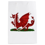 Sac Cadeau Moyen Dragon rouge du Pays de Galles (Devant)