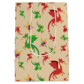 Sac Cadeau Moyen Dragon Slayer Knight Boy fête d'anniversaire (Dos)