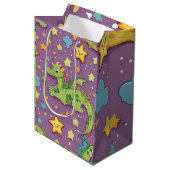 Sac Cadeau Moyen Dragon violet (Devant Angle)