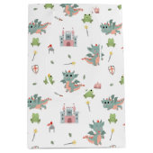 Sac Cadeau Moyen Dragons Knights Fairytale Château médiéval (Devant)
