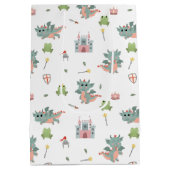 Sac Cadeau Moyen Dragons Knights Fairytale Château médiéval (Dos)