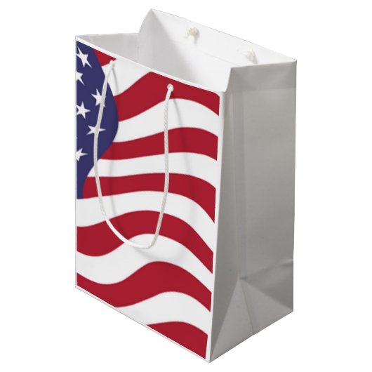 SAC CADEAU MOYEN DRAPEAU AMÉRICAIN (Devant Angle)
