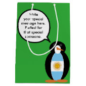 Sac Cadeau Moyen Drapeau argentin Ms Penguin parlante (Dos)
