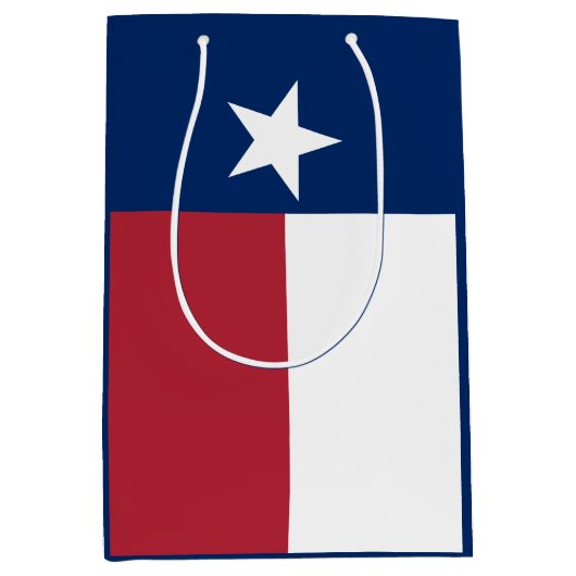 Sac Cadeau Moyen Drapeau blanc rouge du Texas (Devant)