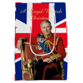 Sac Cadeau Moyen Drapeau britannique King Charles III Salutation de (Dos)