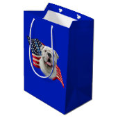 Sac Cadeau Moyen Drapeau Bulldog (Dos Angle)