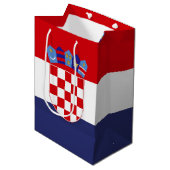 Sac Cadeau Moyen Drapeau de Croatie (Devant Angle)