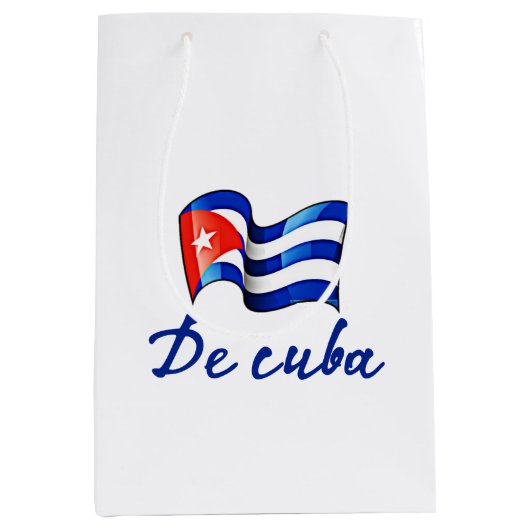 Sac Cadeau Moyen Drapeau de Cuba 🇨 🇺 (Devant)