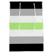 Sac Cadeau Moyen Drapeau de fierté agender (Dos)