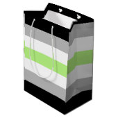Sac Cadeau Moyen Drapeau de fierté agender (Dos Angle)