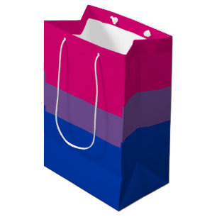 Sac Cadeau Moyen Drapeau de fierté bisexuel