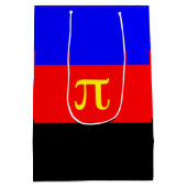 Sac Cadeau Moyen Drapeau de fierté polyamoureuse (Dos)