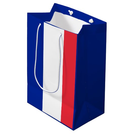 Sac Cadeau Moyen Drapeau de France (Devant Angle)