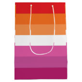 Sac Cadeau Moyen Drapeau de la fierté lesbienne (Dos)