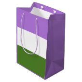 Sac Cadeau Moyen Drapeau de la Genderqueen Drapeau moyen cadeau (Dos Angle)