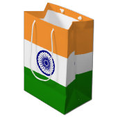 Sac Cadeau Moyen Drapeau de l'Inde (Devant Angle)