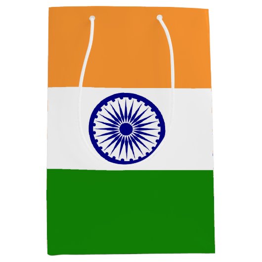 Sac Cadeau Moyen Drapeau de l'Inde (Devant)
