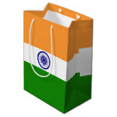 Sac Cadeau Moyen Drapeau de l'Inde (Dos Angle)