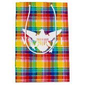 Sac Cadeau Moyen Drapeau des îles Vierges américaines, Madras (Devant)