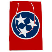 Sac Cadeau Moyen Drapeau d'état du Tennessee Bleu Blancs étoiles (Devant)