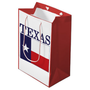 Sac Cadeau Moyen Drapeau d'état du Texas Rouge blanc et bleu MGB