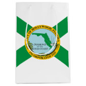 Sac Cadeau Moyen Drapeau d'Hollywood, Floride (Devant)