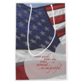 Sac Cadeau Moyen Drapeau du coeur patriotique, appréciation militai (Devant)