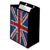 Sac Cadeau Moyen Drapeau d'Union Jack de style de mosaïque (Dos Angle)