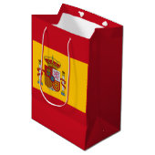 Sac Cadeau Moyen Drapeau espagnol (Devant Angle)