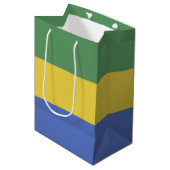 Sac Cadeau Moyen Drapeau Gabon (Devant Angle)