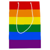 SAC CADEAU MOYEN DRAPEAU GAY PRIDE DE RAINBOW | CADEAU (Devant)