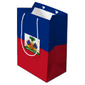 Sac Cadeau Moyen Drapeau Haïti (Dos Angle)