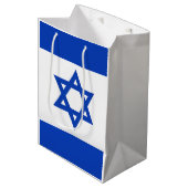 Sac Cadeau Moyen Drapeau Israël (Devant Angle)