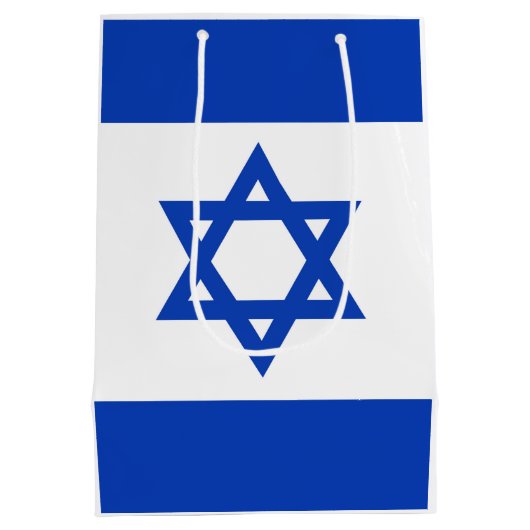 Sac Cadeau Moyen Drapeau Israël (Dos)