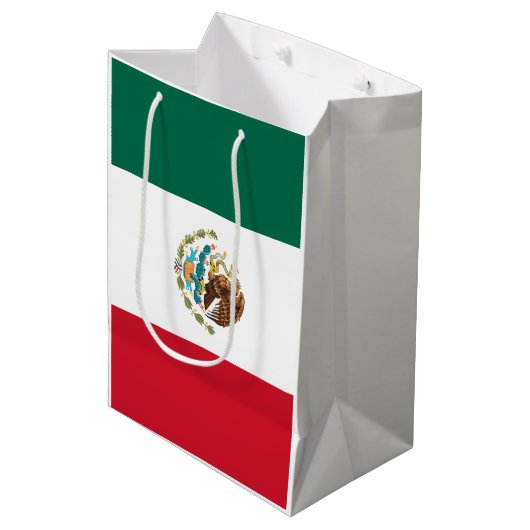 Sac Cadeau Moyen Drapeau mexicain - Drapeau mexicain (Devant Angle)
