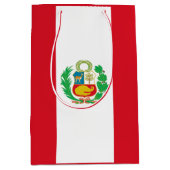 Sac Cadeau Moyen Drapeau national péruvien (Devant)