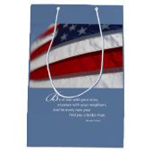 Sac Cadeau Moyen Drapeau patriotique américain (Dos)