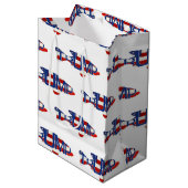 Sac Cadeau Moyen Drapeau TRUMP (Devant Angle)