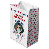 Sac Cadeau Moyen Drapeaux de baseball Ball Bunting Anniversaire de  (Dos Angle)