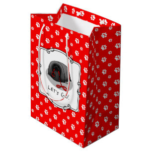 Sac Cadeau Moyen Drôle Let's Go! pour une promenade Chien Pékinois