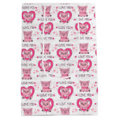 Sac Cadeau Moyen Drôle Pun d'amour de porc (Dos)