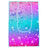 Sac Cadeau Moyen Droplets d'eau rose et bleu d'Aqua (Dos)