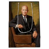 Sac Cadeau Moyen Dwight Eisenhower Président Portrait de la Maison (Dos)