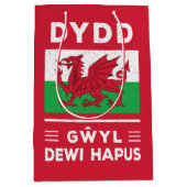 Sac Cadeau Moyen Dydd Giles Dewi Hapus Joyeux Saint-Davides Jour 3 (Devant)
